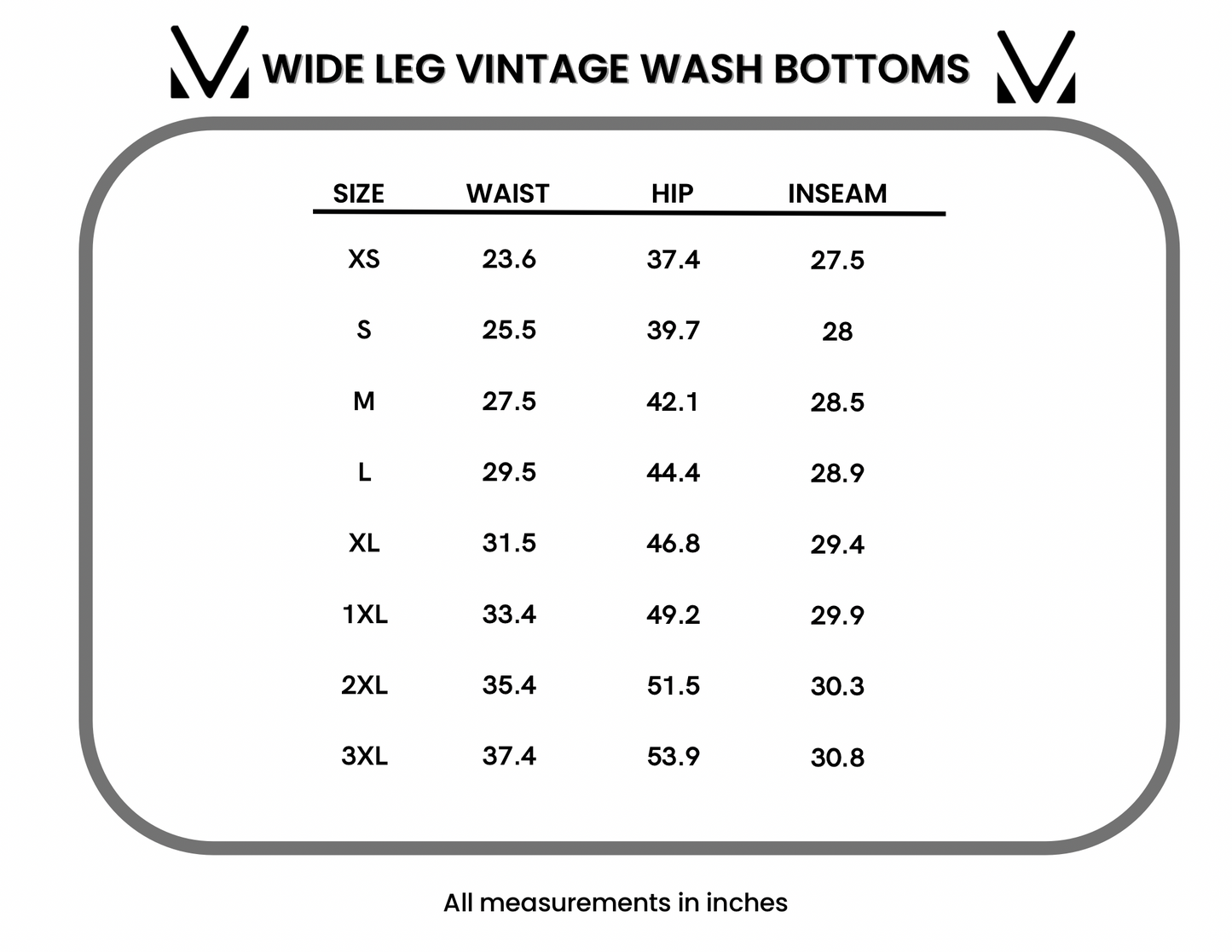 IN STOCK Wide Leg Vintage Wash Bottoms - Winter Blue FINAL SALE